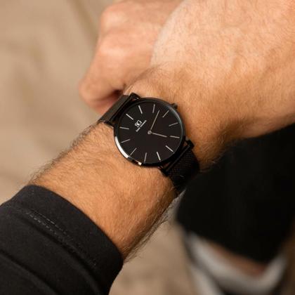 Imagem de Relógio Minimalista Masculino Preto Saint Germain Houston Full Black 40mm