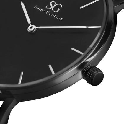 Imagem de Relógio Minimalista Masculino Preto Saint Germain Houston Full Black 40mm