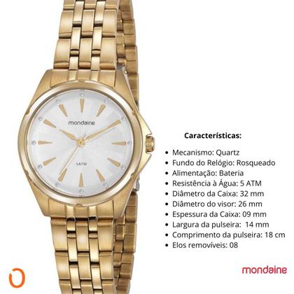 Imagem de Relógio Mondaine Feminino 99478LPMVDA1 Dourado