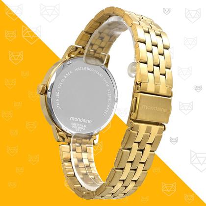 Imagem de Relógio Mondaine Feminino Dourado Original Luxo Prova Dágua