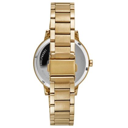 Imagem de Relógio Mondaine Feminino Grande Original Dourado À Prova D'Água com NF Colar E Brincoa 600D