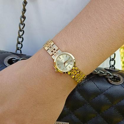 Imagem de Relógio Mondaine Feminino Original Dourado À Prova D'Água com NF Pulseira 689D