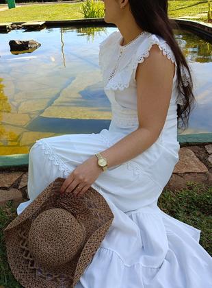 Imagem de Relógio Mondaine Feminino Original Dourado Redondo Analógico À Prova D'Água com NF 706D