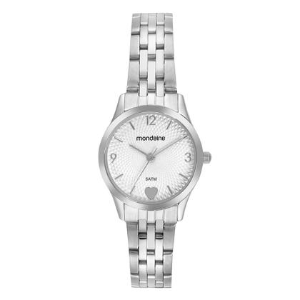 Imagem de Relógio Mondaine Feminino Original Prata À Prova D'Água com NF Colar E Brincos 795P