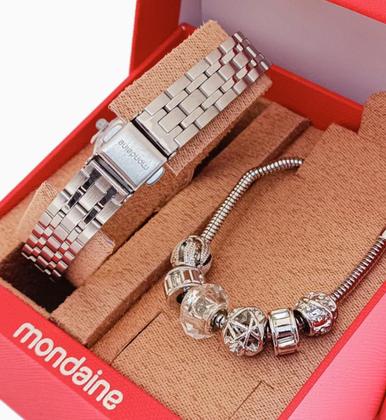 Imagem de Relógio Mondaine Feminino Original Prata À Prova D'Água com NF + Pulseira 608P