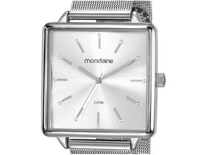 Imagem de Relógio Mondaine Feminino Original Prata À Prova D'Água com Nota Fiscal e Pulseira 487P