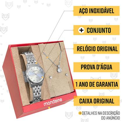 Imagem de Relógio Mondaine Feminino Prova Dágua Prata Garantia 1 Ano