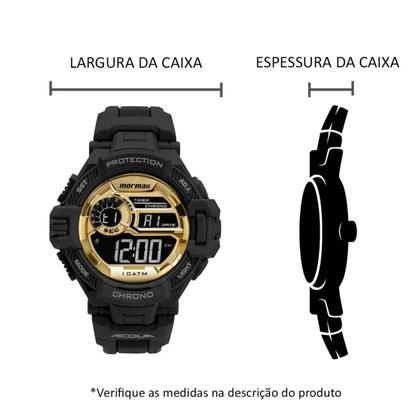 Imagem de Relógio Mormaii Masculino Action Preto - MO1134AC/8D