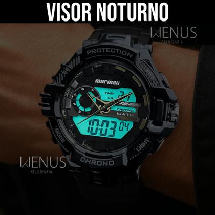 Imagem de Relógio Mormaii Masculino De Pulso Analógico Digital Prova DÁgua 100 Metros Original