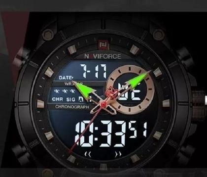 Imagem de Relogio Naviforce 9163 Azul Masculino Digital e Analogico