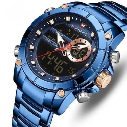 Imagem de Relogio Naviforce 9163 Azul Masculino Digital e Analogico