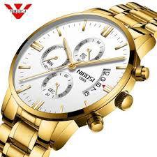 Imagem de Relógio nibosi dourado branco