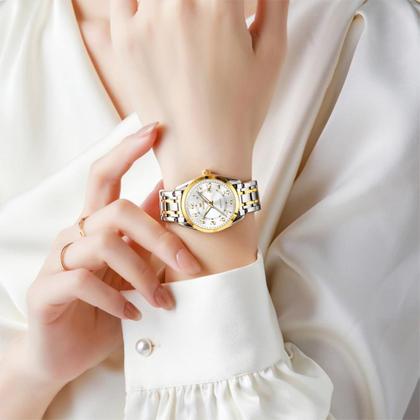 Imagem de Relógio OLEVS Classic Two Tone Waterproof para mulheres Date