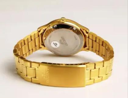 Imagem de Relógio Orient automático feminino dourado 21 jewelis