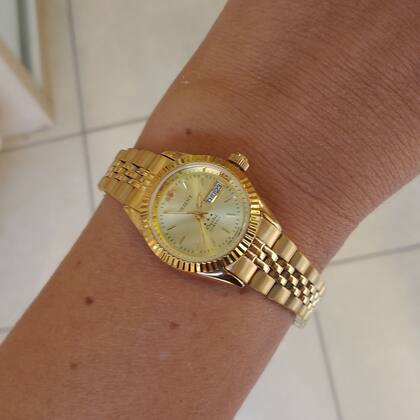Imagem de Relogio Orient Feminino Automatico 3 estrelas dourado pequeno mini 559EB1NH C1KX