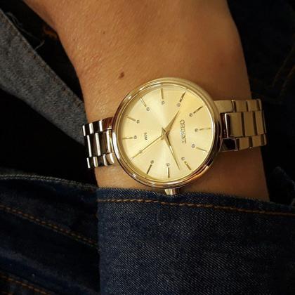 Imagem de Relógio Orient Feminino Dourado Prova dÁgua Original Com Strass FGSS0171 C1KX