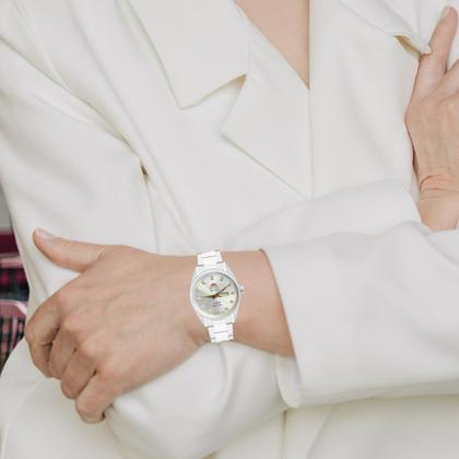 Imagem de Relógio Orient Feminino Mecânico Automático 3 Estrelas Redondo Prova Dágua 5 ATM Casual NH6SS007 S1SX