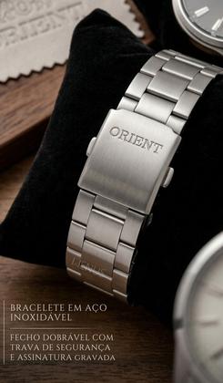 Imagem de Relógio Orient Masculino Analógico De Pulso Esportivo Casual Quartz Prateado Em Aço Inoxidável A Prova Dágua Em 50 Metros Com Calendário Original