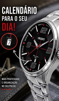 Imagem de Relógio Orient Masculino Analógico Quartz De Pulso Esportivo Casual Prateado Em Aço Inoxidável A Prova Dágua Em 50 Metros Original
