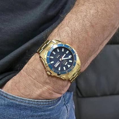 Imagem de Relógio Orient Masculino Automático Dourado 469GP078 D1KX