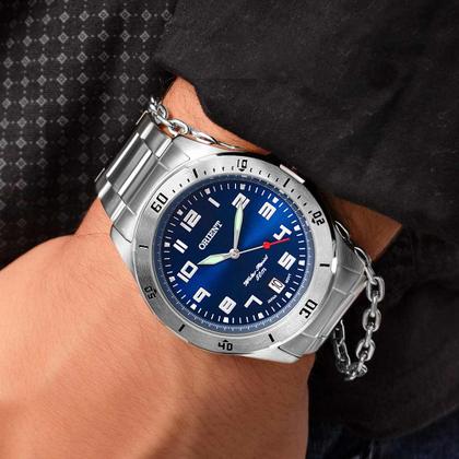 Imagem de Relógio Orient Masculino Prata MBSS1155A D2SX