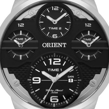 Imagem de Relógio Orient Masculino Prata MBSST002P2SX Analógico 5 Atm Cristal Mineral Tamanho Extra Grande