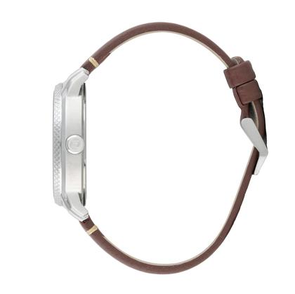 Imagem de Relogio Orient Masculino SOLAR prata prateado azul pulseira de couro calendario a prova dagua MBSC1043 D2NX