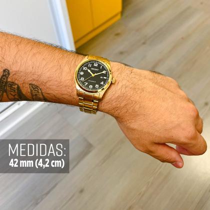 Imagem de Relógio Orient Solartech Masculino Luxo Dourado Analógico
