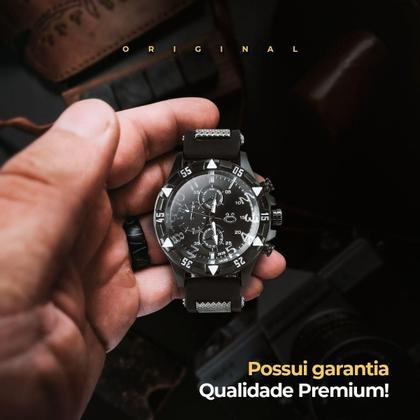 Imagem de Relogio Preto Aço + Oculos Sol Inoxidável Autentico