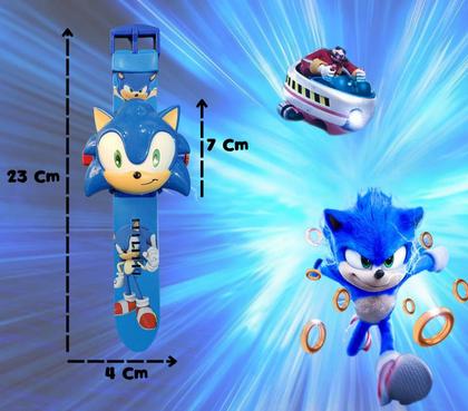 Imagem de Relógio Projetor Sonic Mostra a hora Projeta Imagens Infantil Digital