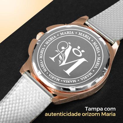 Imagem de Relogio Prova Dagua Feminino Silicone + Colar Brinco + Caixa coração moda strass ajustavel Rose social presente zirconia