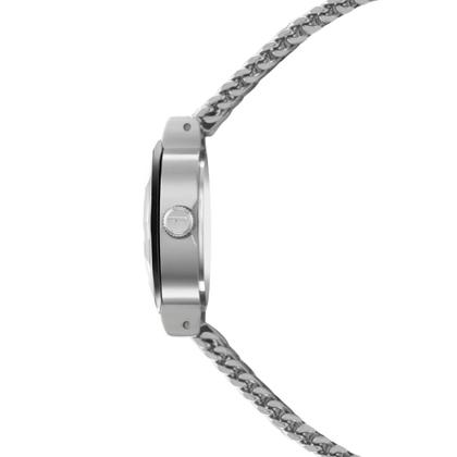 Imagem de Relógio Pulseira Feminino Prata e Preto Caixa de Ceramica Vidro Safira Mini Pequeno Delicado Luxo Elegante Fashion Technos