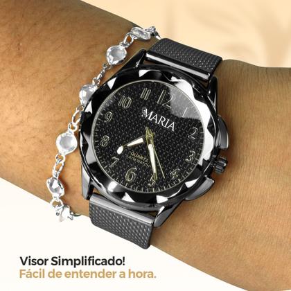 Imagem de Relogio Qualidade Premium Feminino Aço prova dagua presente social qualidade premium casual original