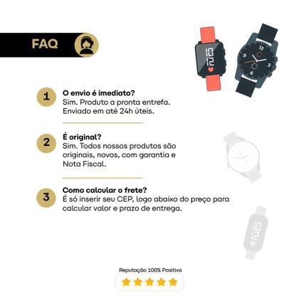 Imagem de Relogio Seculus Dourado Masculino Cronógrafo Silicone Sport 4428gpsvhu2