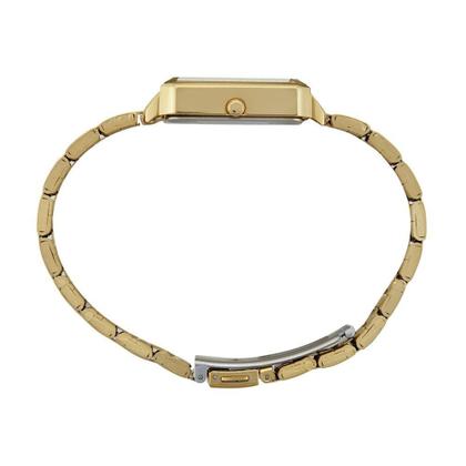 Imagem de Relogio Seculus feminino dourado quadrado pequeno com strass 44187LPSVDA1