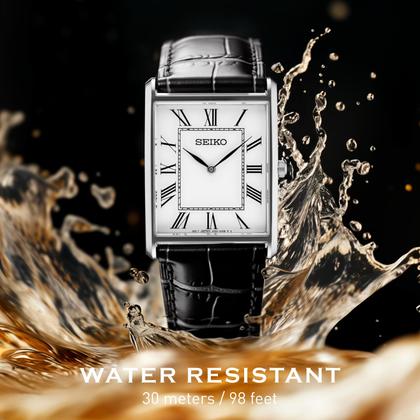 セイコー　SEIKO SWR049 Relógio Seiko SWR049 Essentials Masculino - Mostrador Branco e