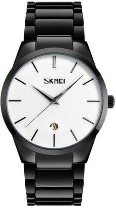 Imagem de Relógio SKMEI Classic Black Steel Band Quartz Analog para homens