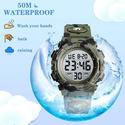 Imagem de Relógio SKMEI Kids Digital Sports à prova d'água para meninos e meninas