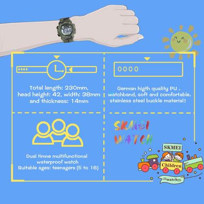 Imagem de Relógio SKMEI Kids Digital Sports à prova d'água para meninos e meninas