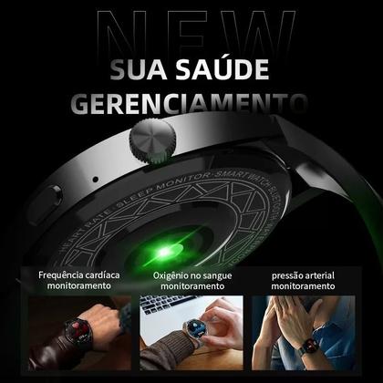 Imagem de Relógio Smart Digital Preto HW3 Redondo Preto Original Masculino E Feminino Envio Já