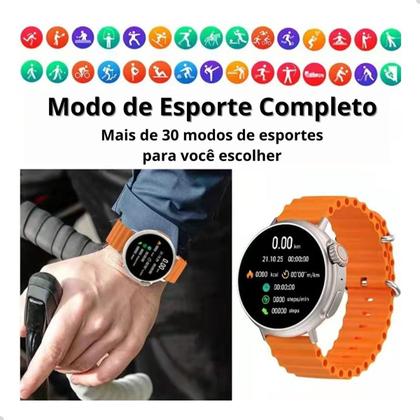 Imagem de Relógio Smart Digital Preto HW3 Redondo Preto Original Masculino E Feminino Envio Já