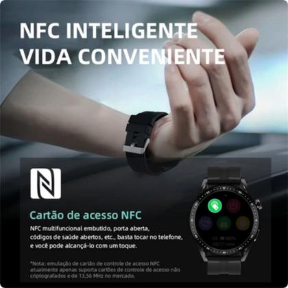 Imagem de Relógio Smart Digital Preto HW3 Redondo Preto Original Masculino E Feminino Envio Já