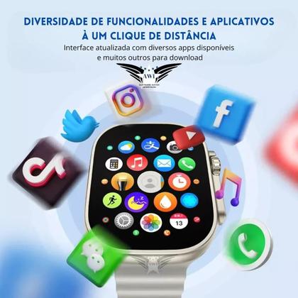 Imagem de Relógio Smart Ultra 5G AI Celular de Pulso Com WhatsApp Youtube Tik Tok e Mais