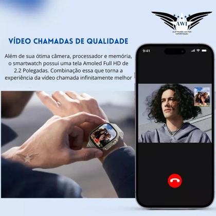 Imagem de Relógio Smart Ultra 5G AI Celular de Pulso Com WhatsApp Youtube Tik Tok e Mais