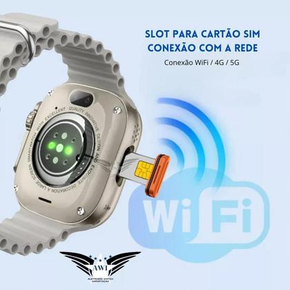 Imagem de Relógio Smart Ultra 5G AI Celular de Pulso Com WhatsApp Youtube Tik Tok e Mais