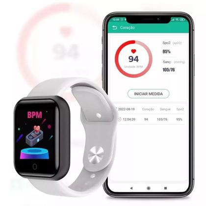 Imagem de Relógio Smart Watch Digital D20 Masculino / Feminino + Fone Bluetooth Sem Fio
