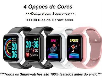 Imagem de Relógio Smart Watch Digital D20 Masculino / Feminino + Fone Bluetooth Sem Fio