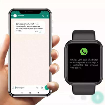 Imagem de Relogio Smart Watch Inteligente Masculino Feminino Compatível Samsung Galaxy Xiaomi