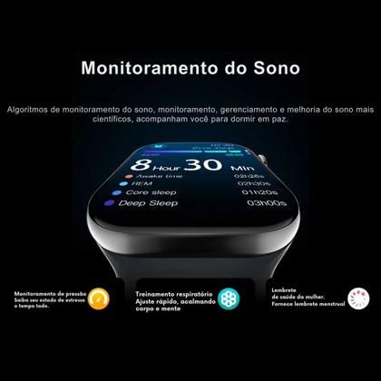 Imagem de Relogio Smart Watch S11 Pro Original Responde Mensagens 1Gb Gps Kit Com 2 Pulseiras Pelicula e Case