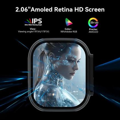 Imagem de Relogio Smart Watch Ultra 3 5g Original AI Amoled Serie 10 Camera Chip Celular de Pulso Unissex